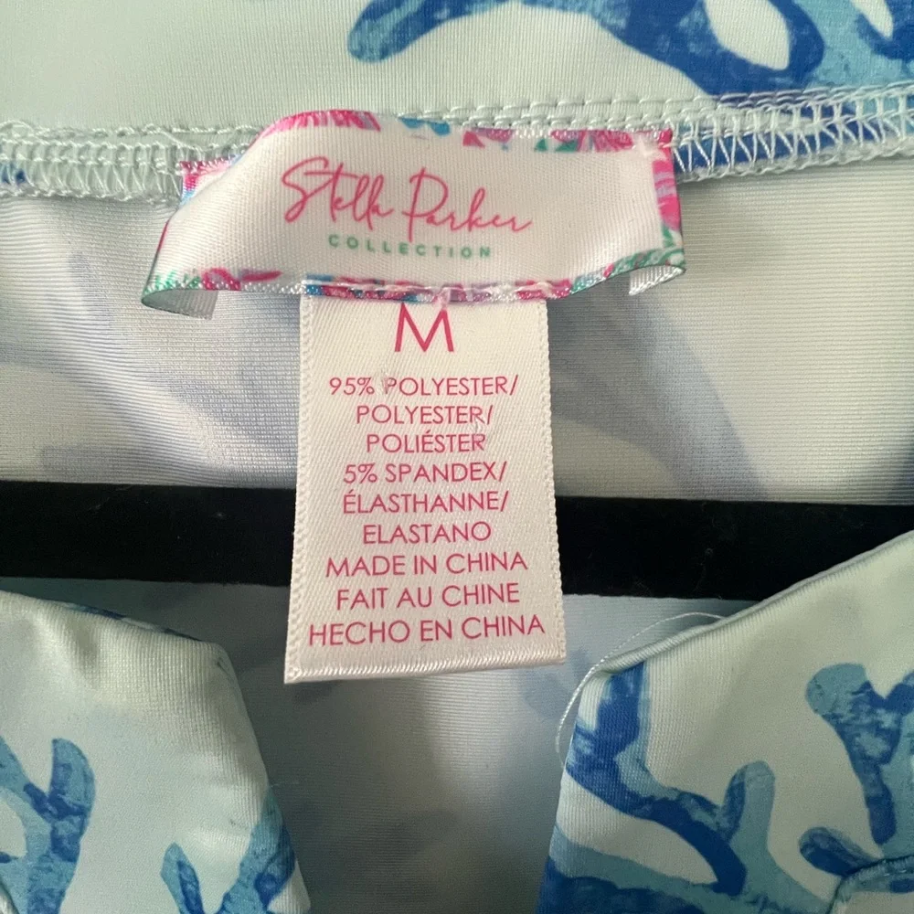 Stella Parker Blue Coral Print Dress - Picture 4 of 5